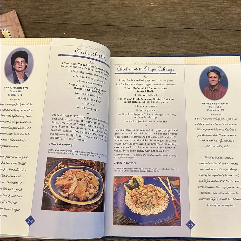 Cookbooks two casserole recipes and walmart associates Home Cooking 3 EUC